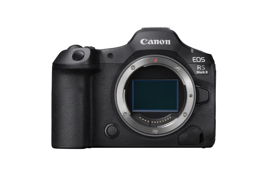Canon EOS R5 Mark II mirrorless camera — genuine Canon India stock at Paras N Paras Canon Image Square, RP Road, Secunderabad