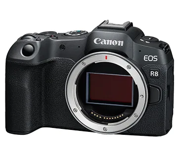 Canon EOS R8 mirrorless camera — genuine Canon India stock at Paras N Paras Canon Image Square, RP Road, Secunderabad